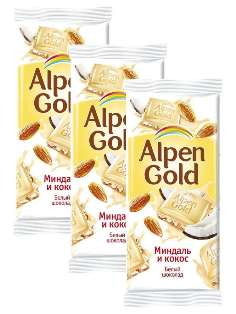 Alpen Gold белый миндаль Кокос 85гр