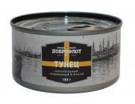 Тунец кусковой натуральный ж/б КЛЮЧ 24х185г №38 (Доброфлот) (104) 661