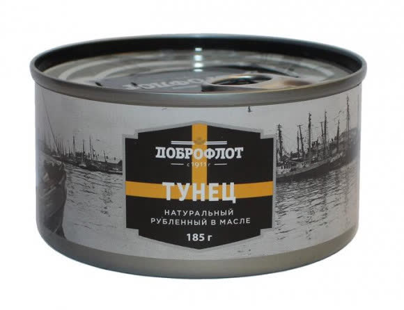 Тунец кусковой натуральный ж/б КЛЮЧ 24х185г №38 (Доброфлот) (104) 661