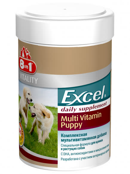 8in1 Excel Мультивитамины для щенков 100 таб. 8in1 Excel Мультивитамины для щенков 100 таб.