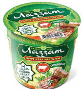 Картофельное пюре Лаззат со вкусом говядины 40 гр (упаковка 20 шт)