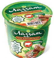 Картофельное пюре Лаззат со вкусом говядины 40 гр (упаковка 20 шт)