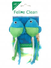 Feline Clean игрушка для кошек Dental Рыбки, ленты и перья (2 шт.)
