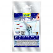 TetraTest 6 в 1 GH/KH/NO2/NO3/pH/Cl тестовые полоски для пресной воды 10 шт. TetraTest 6 в 1 GH/KH/NO2/NO3/pH/Cl тестовые полоски для пресной воды 10 шт.