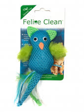 Feline Clean игрушка для кошек Dental Сова, хвост с перьями