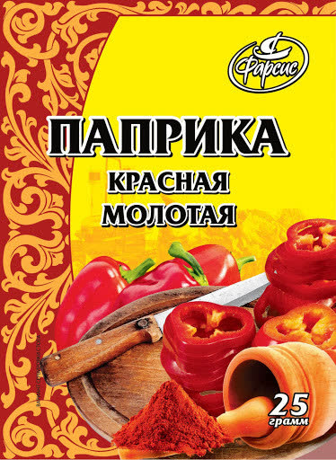Паприка молотая Фарсис 25 гр (упаковка 30 шт)