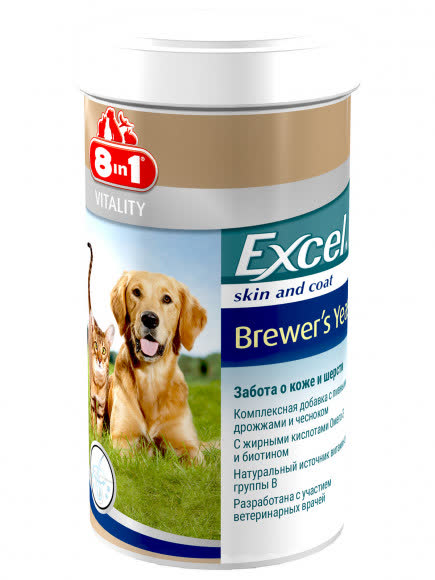 8in1 Excel Пивные дрожжи для кошек и собак 780 таб.