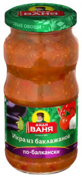 Икра из Баклажанов по-балкански 8х460гр (Дядя Ваня) (140) Икра из Баклажанов по-балкански 8х460гр (Дядя Ваня) (140)