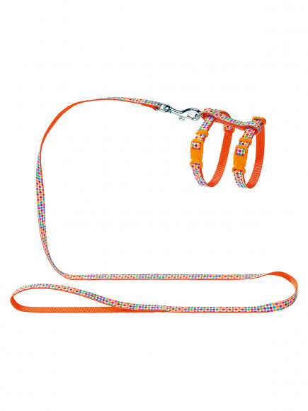 Hunter Smart шлейка для кошек и собак Seventies нейлон оранжевая