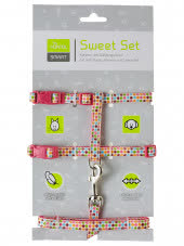 Hunter Smart шлейка для кошек и собак Seventies нейлон розовый