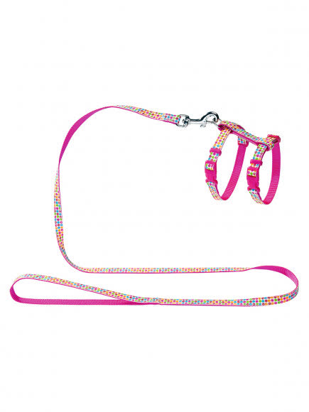 Hunter Smart шлейка для кошек и собак Seventies нейлон розовый