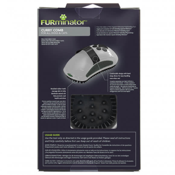 Расческа FURminator резиновая Curry Comb зубцы 5 мм