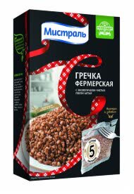 Гречка Мистраль Фермерская упаковка,6 шт (5 пакетиков 80гр)