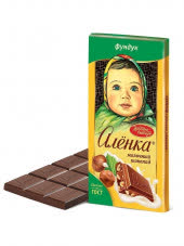 Аленка Шоколад 90г. 1х6х15 Фундук (П-70 Р-10)