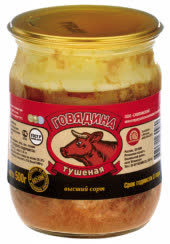 Говядина тушеная в/с ГОСТ Скопин 500 гр (упаковка 12 шт)