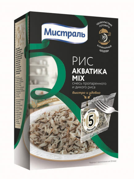 Рис Мистраль Акватика Mix упаковка 5 шт (5 пакетиков 80 гр)