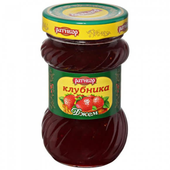 Джем Ратибор клубничный 360 гр (упаковка 8 шт)
