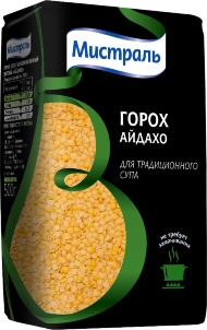 Горох колотый желтый Мистраль АЙДАХО 500 гр (упаковка 12 шт)