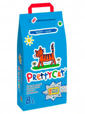 PrettyCat наполнитель впитывающий для кошачьих туалетов "Naturel" 4 кг (8 л)