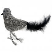 Petpark игрушка для кошек Птичка с перьями 25 см серая