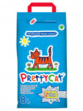 PrettyCat наполнитель глиняный впитывающий с део-кристаллами "Aroma Fruit"  4 кг (8 литров)