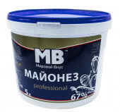 Майонез Мировой Вкус Professional 67% ведро 10 л Майонез Мировой Вкус Professional 67% ведро 10 л