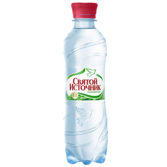 Вода Святой источник газированная 0,5л (упаковка 12 шт)
