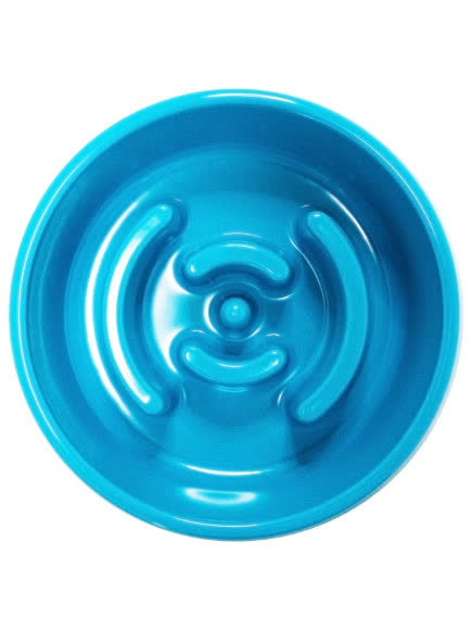 SuperDesign миска меламиновая для медленного поедания 550 мл, синяя SuperDesign миска меламиновая для медленного поедания 550 мл, синяя