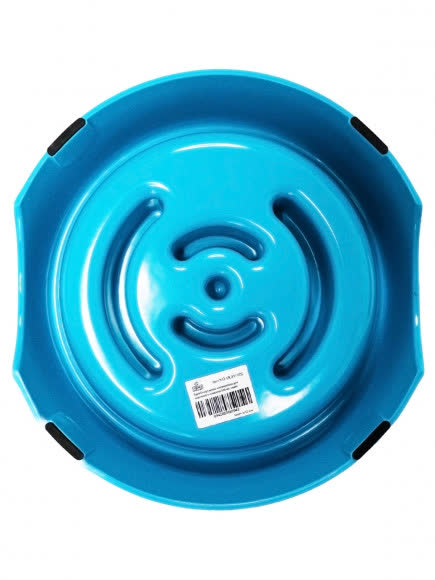 SuperDesign миска меламиновая для медленного поедания 550 мл, синяя SuperDesign миска меламиновая для медленного поедания 550 мл, синяя