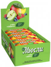 Батончик злаковый EFFORT MUESLI 40г 1х6блх24шт Манго (77)
