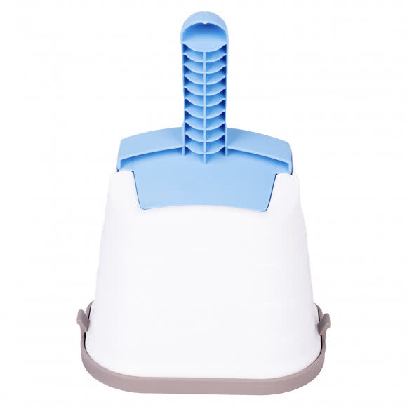 IMAC туалет-лоток для кошек DUO с совочком на подставке 50х40х15h см, голубой