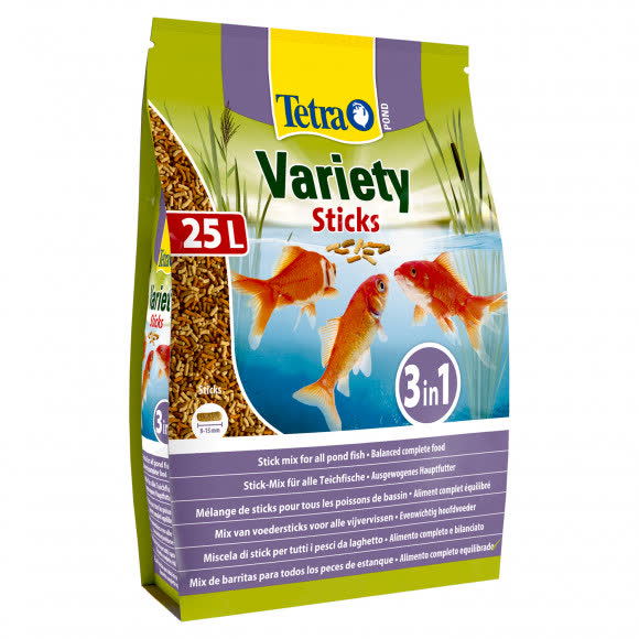 Tetra Pond Variety Sticks корм для прудовых рыб (3 вида палочек) 25 л Tetra Pond Variety Sticks корм для прудовых рыб (3 вида палочек) 25 л