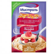 Каша овсяная Мистраль малиновый мильфей 40 гр (упаковка 25 шт)