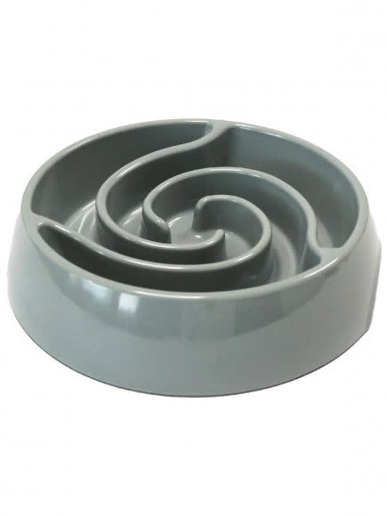 SuperDesign миска меламиновая для медленного поедания Торнадо 900 мл, серая SuperDesign миска меламиновая для медленного поедания Торнадо 900 мл, серая