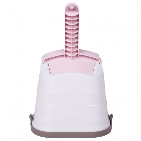 IMAC туалет-лоток для кошек DUO с совочком на подставке 50х40х15h см, нежно-розовый IMAC туалет-лоток для кошек DUO с совочком на подставке 50х40х15h см, нежно-розовый