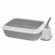IMAC туалет-лоток для кошек DUO с совочком на подставке 50х40х15h см, серо-бежевый