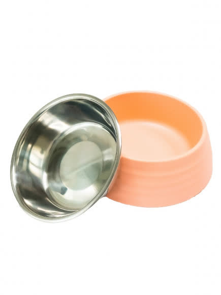 SuperDesign миска на меламиновой подставке Волна 700 мл, розовая SuperDesign миска на меламиновой подставке Волна 700 мл, розовая