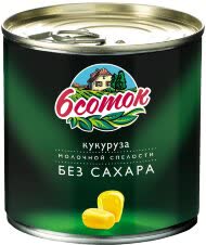 Кукуруза молочной спелости без сахара 6 соток 425 мл (упаковка 12 шт)