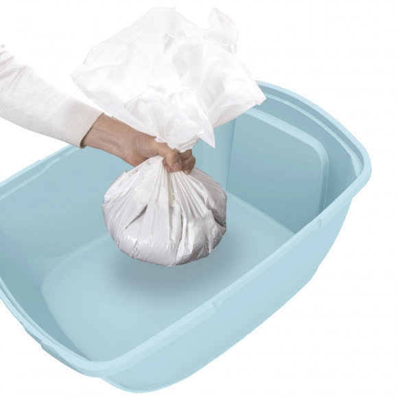 IMAC туалет-лоток для кошек FUNNY с высокими бортами 62х49,5х33h см, пастельно голубой