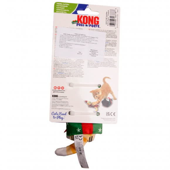 Игрушка KONG Holiday для кошек "Pull-A-Partz™" Кот-подарок, 14 см Игрушка KONG Holiday для кошек "Pull-A-Partz™" Кот-подарок, 14 см