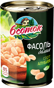Фасоль белая 6 соток 425 гр (упаковка 12 шт) Фасоль белая 6 соток 425 гр (упаковка 12 шт)