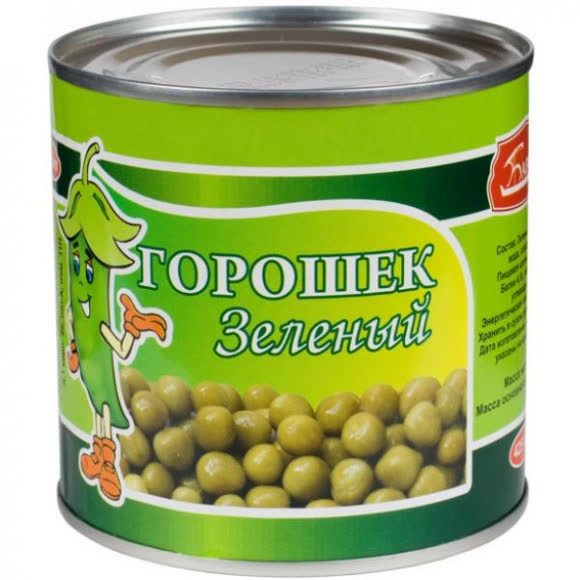 Горошек зеленый ГОСТ ж/б 12х400г (БАРКО)