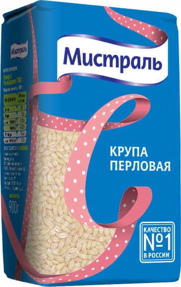 Крупа перловая Мистраль 900 гр (упаковка 12 шт)