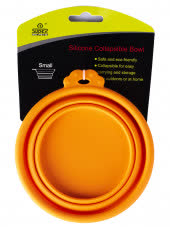 SuperDesign миска силиконовая складная малая 380 мл оранжевая SuperDesign миска силиконовая складная малая 380 мл оранжевая