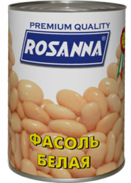 Фасоль белая Rossana 400 гр (упаковка 12 шт)
