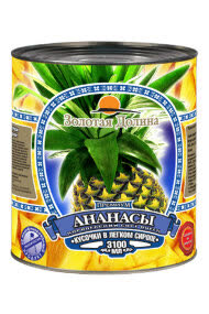 Ананасы Золотая Долина кусочки 3100 мл (упаковка 6 шт)
