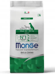 Monge Dog Maxi корм для взрослых собак крупных пород 3 кг Monge Dog Maxi корм для взрослых собак крупных пород 3 кг