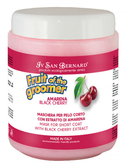 ISB Fruit of the Groomer Black Cherry Восстанавливающая маска для короткой шерсти с протеинами шелка 1 л