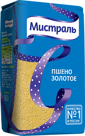 Пшено золотое Мистраль 900 гр (упаковка 12 шт)