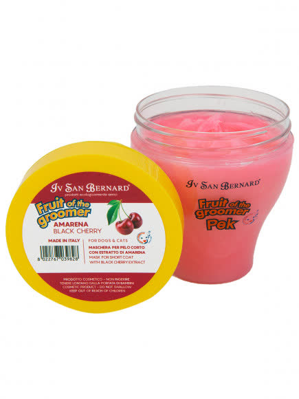 ISB Fruit of the Groomer Black Cherry Восстанавливающая маска для короткой шерсти с протеинами шелка 250 мл
